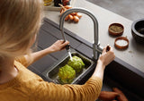 Blanco Metra 6 S - 525926 - Silgranit Reversible 1.5 Bowl Inset Sink - Black