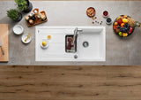 Blanco Metra 6 S - 525926 - Silgranit Reversible 1.5 Bowl Inset Sink - Black