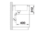 Blanco Subline 500-IF Steelframe InFino - 525997 - Silgranit 1.0 Bowl Flush Mount Inset Sink - Black