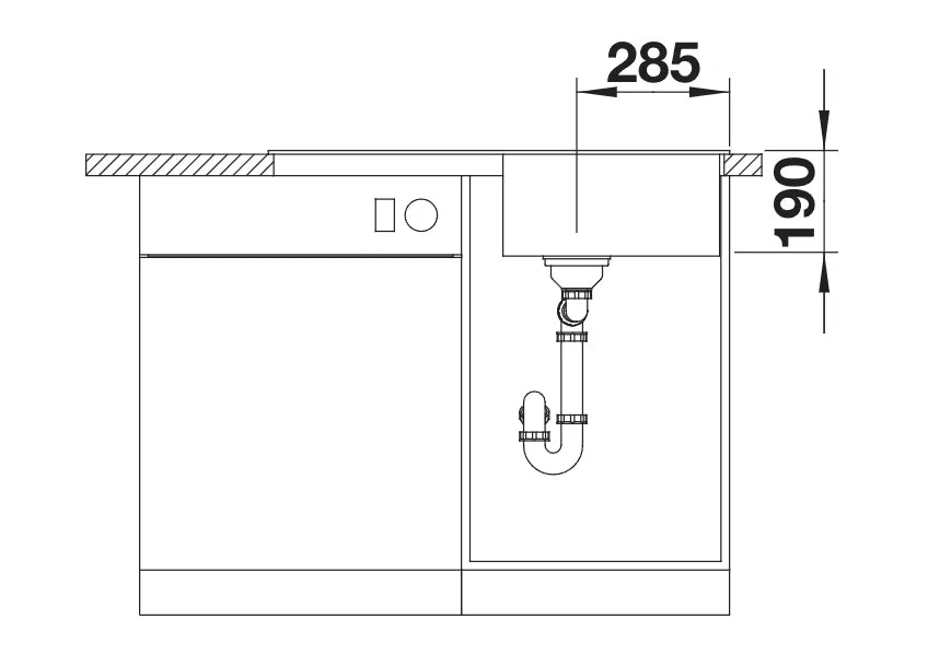 Blanco Zia 5 S - 527387 - Silgranit 1.0 Bowl Inset Kitchen Sink - Volcano Grey