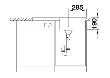 Blanco Zia 5 S - 520515 - Silgranit 1.0 Bowl Inset Kitchen Sink - White