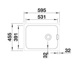 Blanco Belfast 60 Ceramic - 518497 - Crystal White Gloss 1.0 Bowl Sink