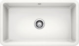 Blanco Villae Farmhouse Ceramic - 525163 - Crystal White Gloss 1.0 Bowl Sink