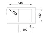 Blanco Metra 5 S - 525918 - Silgranit Reversible 1.0 Bowl Inset Sink - Black