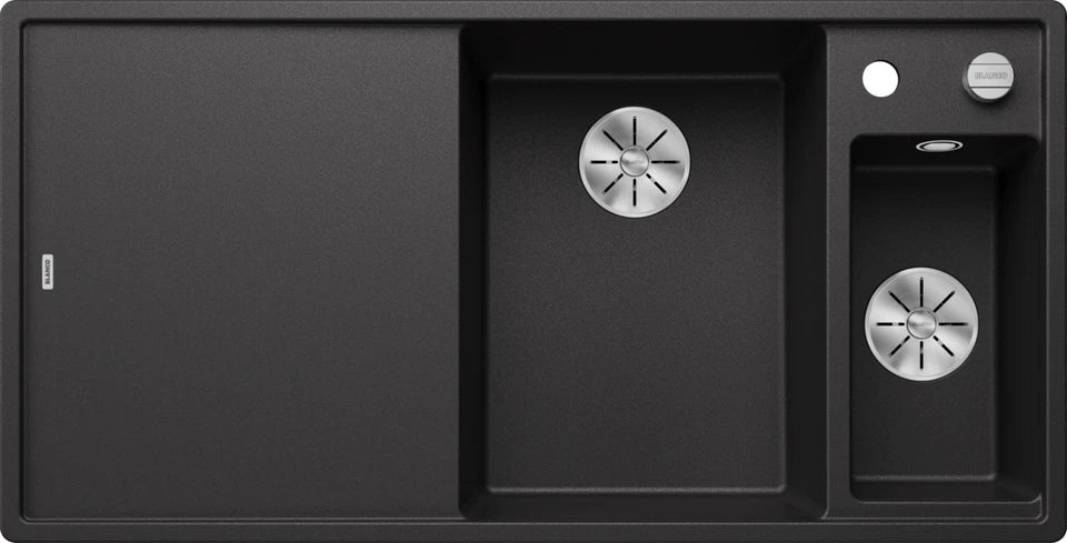 Blanco Axia III 6 S Right Hand - 525850 - Silgranit 1.5 Bowl Inset Sink - Black