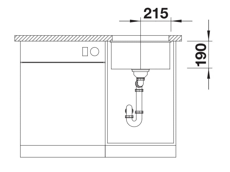 Blanco Subline 400-U - 527166 - 1.0 Bowl Silgranit Undermount Sink - Soft White