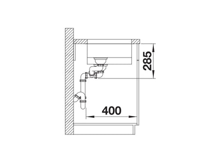 Blanco Solis 340/180-U LH - 526129 - Undermount Kitchen Sink - Stainless Steel
