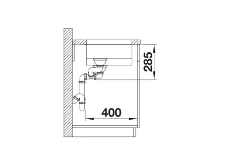 Blanco Solis 340/180-U RH - 526128 - Undermount Kitchen Sink - Stainless Steel