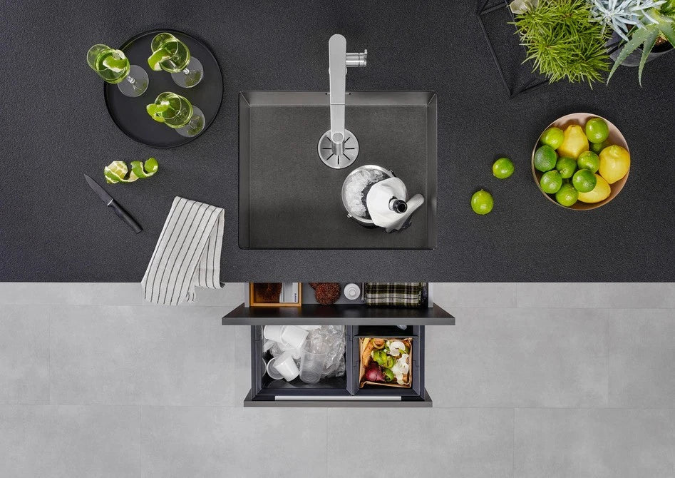 Blanco Zerox 500-U Durinox Dark Steel - 526243 - Single Bowl Undermount Kitchen Sink - Stainless Steel