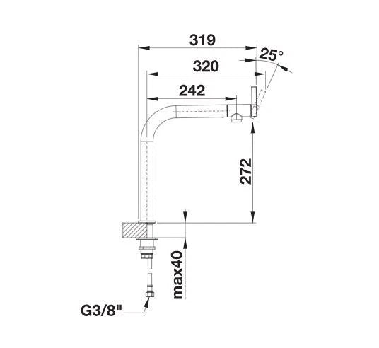 Blanco Vonda - 518434 - Single Lever Monoblock Mixer Tap - Chrome