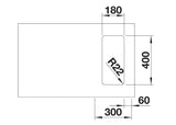 Blanco Andano 180-U - 522952 - Undermount Kitchen Sink - Stainless Steel