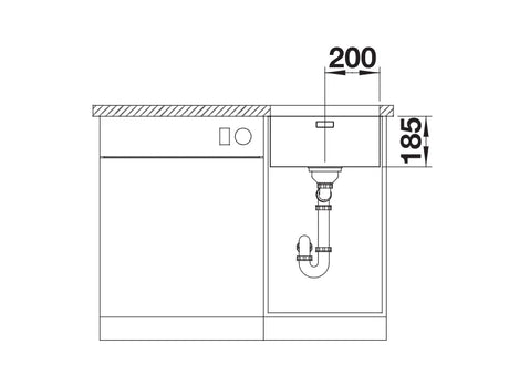 Blanco Solis 400-U - 526117 - Undermount Kitchen Sink - Stainless Steel