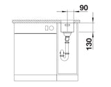 Blanco Andano 180-U - 522952 - Undermount Kitchen Sink - Stainless Steel