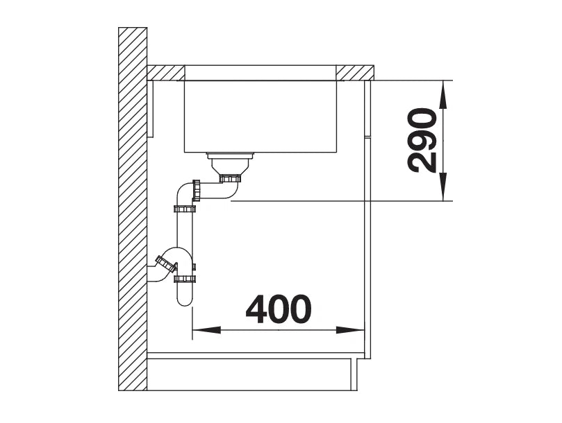 Blanco Andano 340-U - 522955 - Undermount Kitchen Sink - Stainless Steel