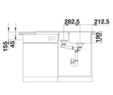 Blanco Collectis 6 S Right Hand - 523344 - Silgranit 1.5 Bowl Inset Sink - Anthracite