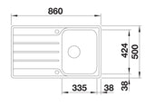 Blanco Lemis 45 S-IF - 454795 - Single Bowl Reversible Inset Kitchen Sink - Stainless Steel