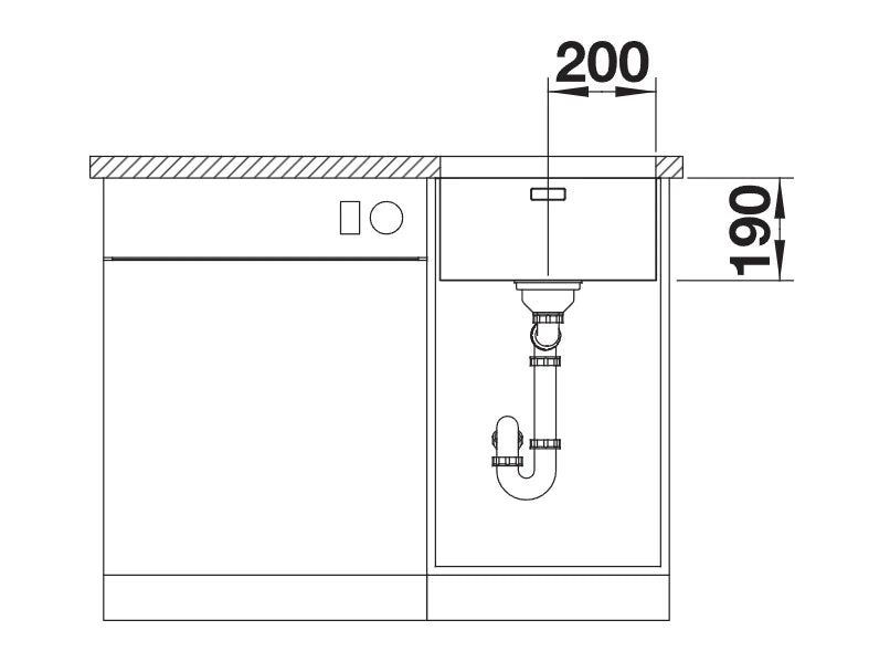 Blanco Andano 400-U - 522959 - Undermount Kitchen Sink - Stainless Steel