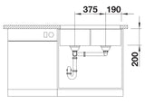 Blanco Subline 350/350-U - 523578 - Undermount Sink Silgranit - White