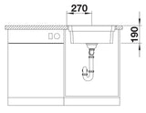 Blanco Etagon 500-IF/A - 521748 - Single Bowl Inset Kitchen Sink with Tap Ledge - Stainless Steel