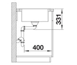 Blanco Lemis 45 S-IF - 454795 - Single Bowl Reversible Inset Kitchen Sink - Stainless Steel