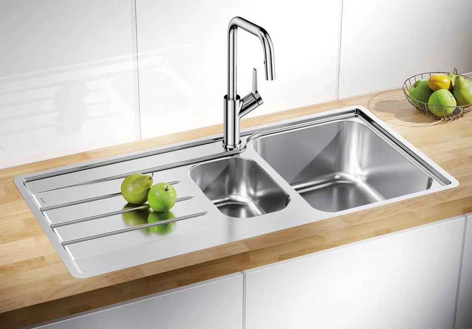 Blanco Lemis 6 S-IF - 454729 - 1.5 Bowl Reversible Inset Kitchen Sink - Stainless Steel