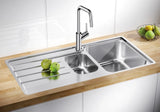 Blanco Lemis 6 S-IF - 454729 - 1.5 Bowl Reversible Inset Kitchen Sink - Stainless Steel