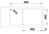 Blanco Lemis 6 S-IF - 454729 - 1.5 Bowl Reversible Inset Kitchen Sink - Stainless Steel