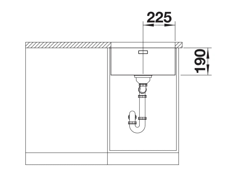 Blanco Andano 450-U - 522963 - Undermount Kitchen Sink - Stainless Steel