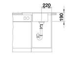 Blanco Elon 45 S - 524828 - Silgranit 1.0 Bowl Reversible Inset Sink - White