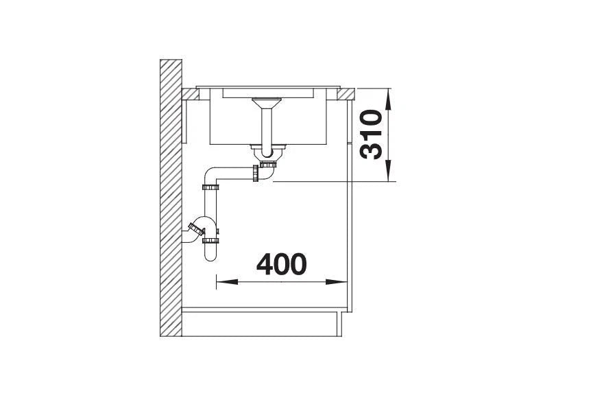 Blanco Adira 45 S - 527586 - Silgranit 1.0 Bowl Reversible Inset Sink - Anthracite