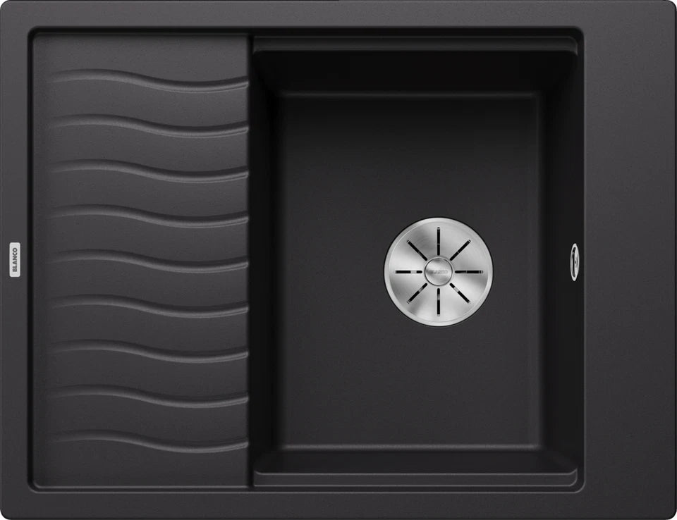Blanco Elon 45 S - 525880 - Silgranit 1.0 Bowl Reversible Inset Sink - Black