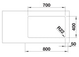 Blanco Andano 700-U - 522971 - Undermount Kitchen Sink - Stainless Steel