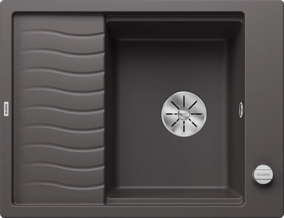Blanco Elon 45 S - 524825 - Silgranit 1.0 Bowl Reversible Inset Sink - Rock Grey