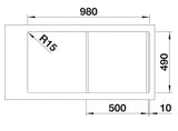 Blanco Divon II 5 S-IF LH - 521659 - Single Bowl Inset Kitchen Sink - Stainless Steel