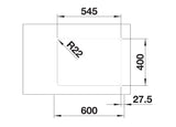 Blanco Andano 340/180-U LH - 522979 - Undermount Kitchen Sink - Stainless Steel