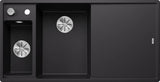 Blanco Axia III 6 S Left Hand - 525848 - Silgranit 1.5 Bowl Inset Sink - Black