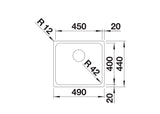 Blanco Solis 450-U - 526120 - Undermount Kitchen Sink - Stainless Steel