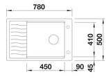 Blanco Elon XL 6 S - 524844 - Silgranit 1.0 Bowl Reversible Inset Sink - Anthracite