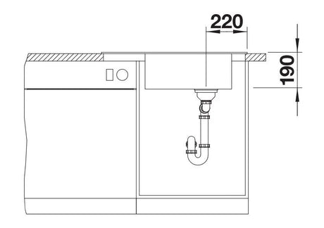 Blanco Elon XL 6 S - 524844 - Silgranit 1.0 Bowl Reversible Inset Sink - Anthracite