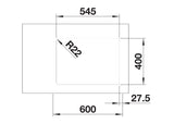 Blanco Andano 340/180-U RH - 522977 - Undermount Kitchen Sink - Stainless Steel