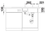 Blanco Divon II 6 S-IF RH - 521662 - 1.5 Bowl Inset Kitchen Sink - Stainless Steel