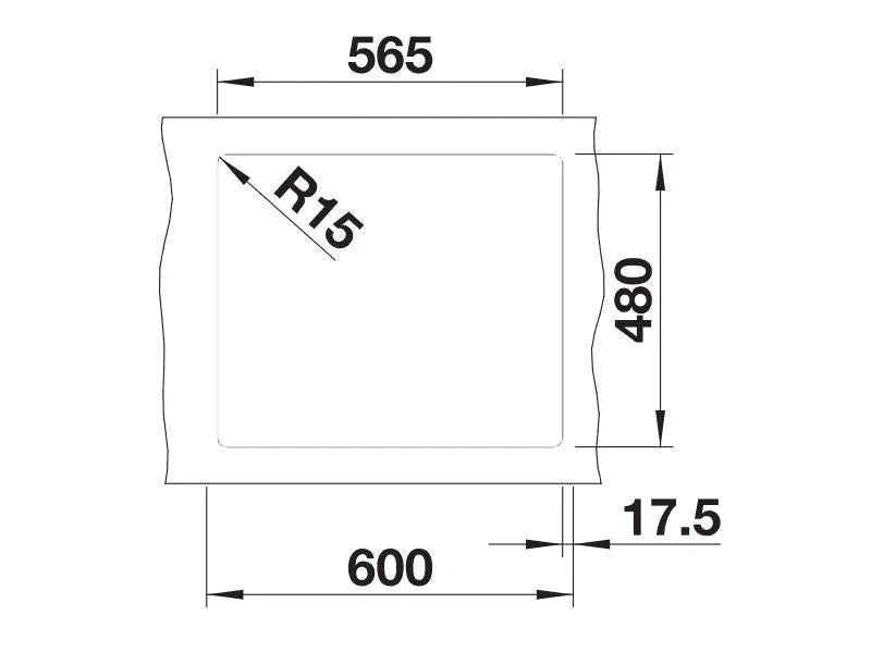 Blanco Legra 6 with Tap Ledge - 523334 - Silgranit 1.0 Bowl Inset Sink - White