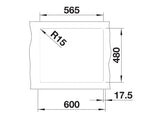Blanco Legra 6 with Tap Ledge - 523334 - Silgranit 1.0 Bowl Inset Sink - White