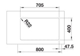 Blanco Andano 340/340-U - 522983 - Undermount Kitchen Sink - Stainless Steel