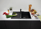 Blanco Metra 45 S - 525914 - Silgranit 1.0 Bowl Reversible Inset Sink - Black