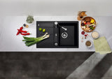 Blanco Metra 45 S - 525914 - Silgranit 1.0 Bowl Reversible Inset Sink - Black