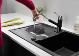 Blanco Metra 45 S - 525914 - Silgranit 1.0 Bowl Reversible Inset Sink - Black