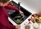 Blanco Metra 45 S - 525914 - Silgranit 1.0 Bowl Reversible Inset Sink - Black