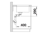 Blanco Andano 400/400-U - 522987 - Undermount Kitchen Sink - Stainless Steel