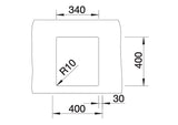 Blanco Claron 340-U - 521571 - Undermount Kitchen Sink - Stainless Steel